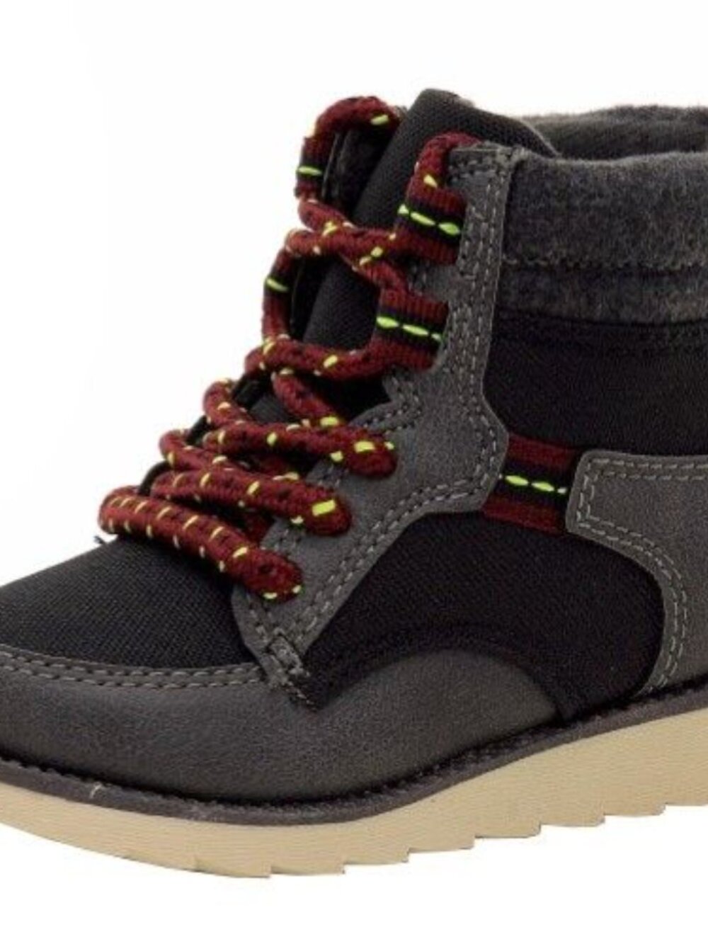 OshKosh B'gosh Toddler Boys Shoes Boots Hunter Grey Casual Fall Winter Sz 6 6T - Picture 8 of 14